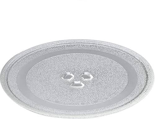 CABLEPELADO Plato Microondas Universal, Plato Giratorio Microondas, Plato de Vidrio Microondas, 3 Fijadores centrales, Diámetro 255 mm