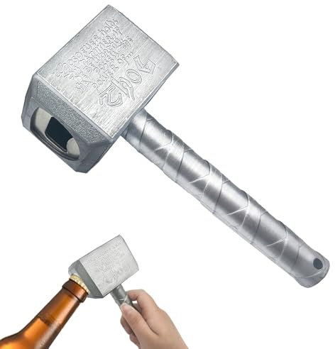 Thors Hammer Flaschenöffner, Thor Hammer Bieröffner, Thors Hammer Bottle Opener, Bierflaschenöffner, Ideales Geburtstagsgeschenk, Mjolnir Quake Bottle Opener, für Bar, Party, 16.5 * 7 * 4.7cm