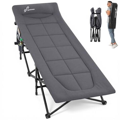Sportneer Fältsäng gästsäng upp till 204 kg, 69 cm/79 cm campingsäng, fältsäng, vikbar för camping, resor, inomhus, utomhus, strand och trädgård