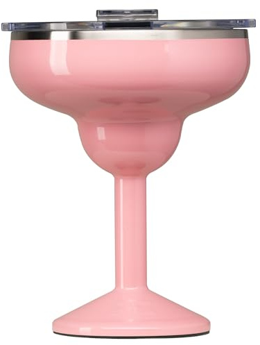 ORCA Bicchiere termico in metallo Rita per margarita, cocktail, vino, bevande fredde, fragola