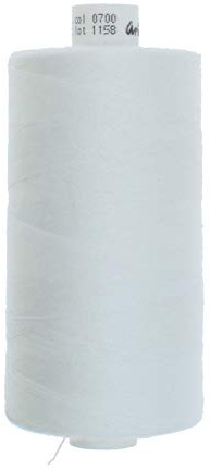 Erlif 1000 metri di filo per cucire misura 30 50 80 120 (700 - bianco, misura 50 - jeans e pelle)
