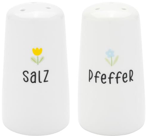 Sheepworld Salz- und Pfefferstreuer mit Motiv Piep | Porzellan, Höhe 8 cm, Durchmesser 4,5 cm, verpackt in Geschenk-Banderole | Geschenk Ostern, Osternest, Osterdeko | 70264