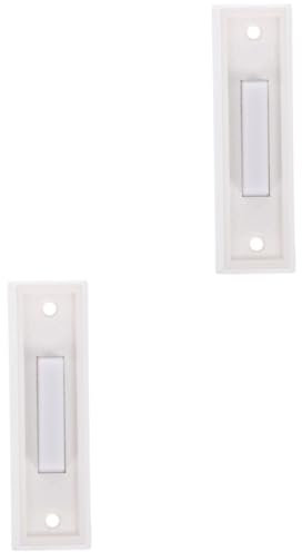 OSALADI 2pcs Vintage Doorbell Button Elegant Self-resetting Wired Ringer Switch for Home Decor Easy to Install Chime Compatible Wall Mounted European Design