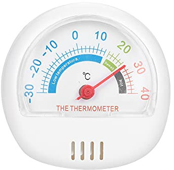 Il Termometro per Frigorifero e Congelatore con Quadrante Grande Misura Accuratamente le Temperature per la Conservazione degli Alimenti in Cucina (WHITE)
