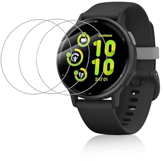 Tempered Glass Screen Protector for Garmin vívoactive 5 Smartwatch with High Aluminum Fox Edge - Protect Your Device with Durable Film, 3 Pack