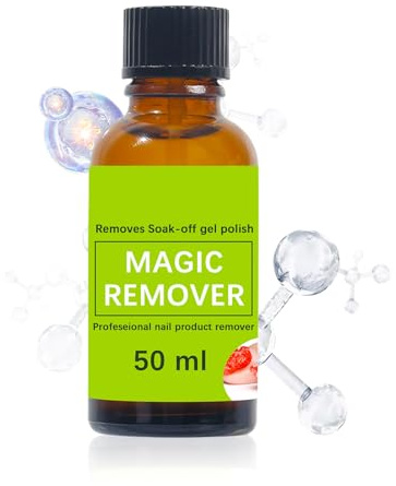 Hemousy Décapant pour Ongles en Acrylique - Dissolvant De Vernis Acrylique 50ml | Délicat Et Naturel En Gouttes Pour Maison Femmes Filles Débutantes