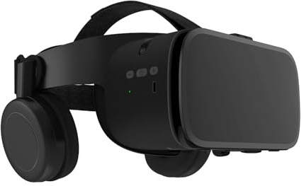 3D Virtual Reality VR-Headset mit Hi-Fi Bluetooth-Audio, IMAX VR-Brille für Filme & Videospiele | Kompatibel mit 4,7–6,5 Smartphones- (Schwarz)