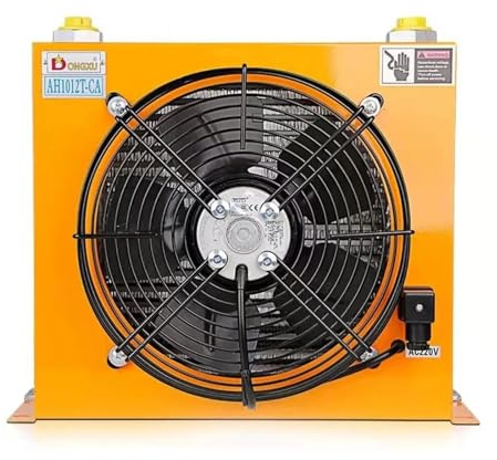 AH1012T-CA Hydraulisk luftkylare 60W 100L/Min Fläktkylare Hydraulisk kylare i aluminium for tekniska gångmaskiner Effektiv stötdämpning(24V)