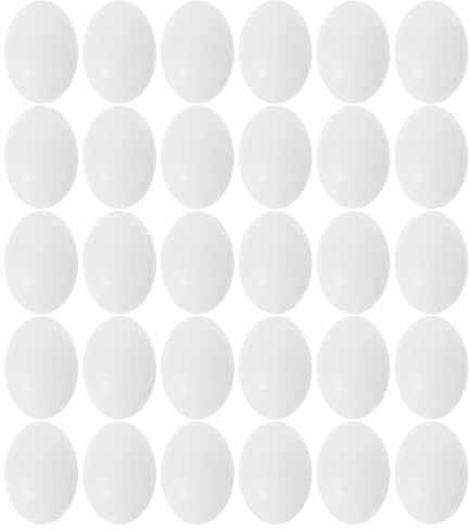 TEHAUX 30Pcs Solid Plastic Pigeon Eggs to Help Stop Birds Laying Eggs