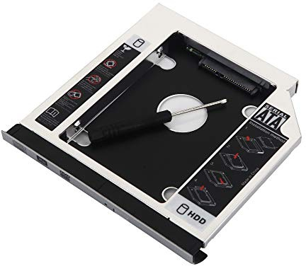 2nd HDD SSD Hard Drive Optical Bay Frame Caddy Tray for Dell Latitude E5520 E5420 with Bezel Front Cover Mounting Bracket
