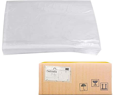 Lieferscheintaschen Selbstklebend Selbstklebetaschen Frachtbriefe DIN C5 Klar Versandtasche Selbstklebetasche für Lieferscheine Begleitpapiere Rechnungen Garantiekarten 100 Stück