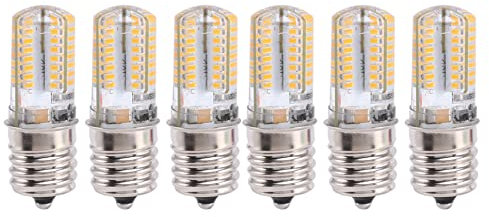 Potadak 6X E17 Socket 5W 64 Lampe LED Ampoule 3014 SMD Blanc Chaud AC 110V-220V