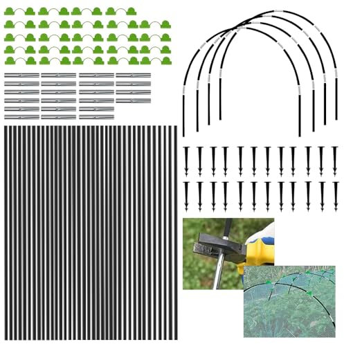 Pflanztunnel Bögen,36 PCS Folientunnel für Hochbeet,Tunnelbogen für Hochbeet,Gewächshaus Tunnel Bögen,Pflanztunnel Bögen Klein,Folientunnel Bögen,Gartenreifen,Gewächshaus Reifen Für Pflanzenabdeckung