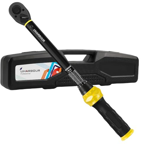 Uharbour Drehmomentschlüssel 12,7 mm (1/2 Zoll), für Auto, 20–230 Nm, bidirektionale 1 Nm-Einstellung mit Verriegelung, ±3 % Fehlergenauigkeit, mit 72 Zähnen
