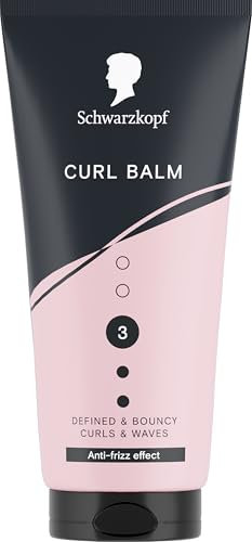 Schwarzkopf Curl Balm 150ml, Hair Styling Balm for Curly Hair, Defined & Bouncy Curls & Waves, Vegan* Styling Hair Balm