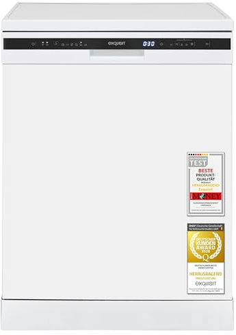 Exquisit GSP56312-030E Geschirrspüler Freistehend - 60cm Spülmaschine Weiß