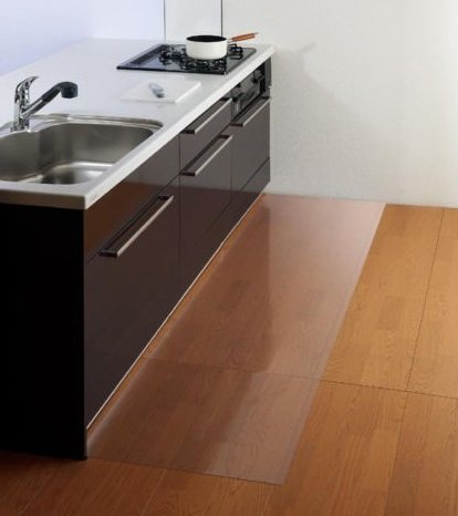 Bodenschutzmatte Bürostuhlunterlage Bodenmatte Stuhlunterlage Transparent Glasklar 100% (60 x 100 cm)