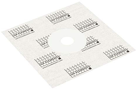 LUX ELEMENTS platine d'étanchéité avec zone dilatable, Platine d'étanchéité pour différents diamètre de tuyaux, DRY-DBDZM 150 LDRYZ2216, blanc, 150/180/60/20 mm