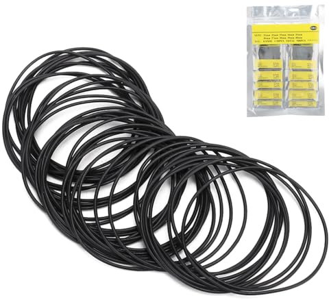 500 Stück/Beutel Gummi-O-Ring-Sortiment-Kits, Uhr Gummidichtung Uhrenrückseite Dichtung, Schwarz Gummi Wasserdicht O Ring für Uhrmacher Rückseite Dichtung Dichtungen Kit, Uhr Ersatzteile (0.8mm)