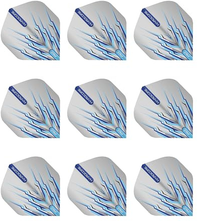 RED DRAGON Peter Wright Snakebite Hardcore Mohawk Blue Dart Flights - 3 Sets Per Pack (9 Flights in Total)