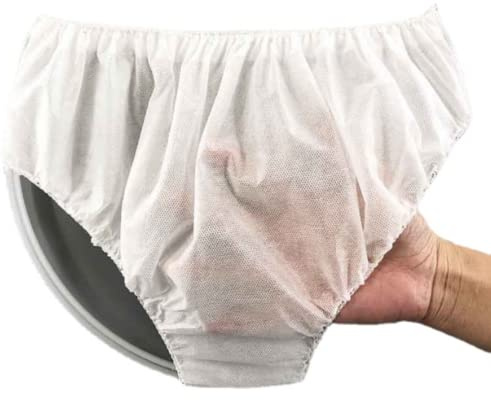 Culottes jetables 50 pièces Slips respirants en tissu non tissé pour le voyage en spa et salon de beauté, Blanc, Taille unique
