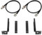 Generic Replacement Dual Rack Mount Hardware for Dual Shure SLX-D Wireless Microphone System with 2 Antenna Extension Cables with BNC and Bulkhead Connector for Wireless Microphone Combination