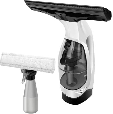 ANGDI Aspirateur de vitres sans Fil, Nettoyeur de vitres Rechargeable avec réservoir d'eau de 150 ML, autonomie de 35 Minutes, Outil de Nettoyage de vitres Portable, raclette électrique pour Nettoyer