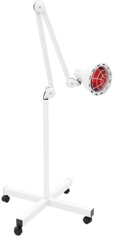 biniliubi Lampe infrarouge, thérapie par la chaleur infrarouge à quatre pieds, projecteur de lumière rouge, 275 W, rotation à 360° et angle réglable, pour douleurs musculaires, articulaires, dos et