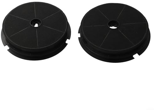 Runt aktiverat kolfilter 190 mm ersättningsfilter för köksfläkt med huva med inre diameter 180 mm höjd 34 mm aktivt kol luftreningsfilter för matlagningsrök (2-pack)