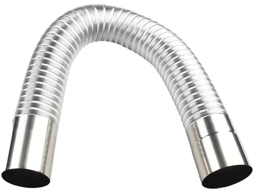 Tidevib Gomito in acciaio inox per tubo stufa a legna, telescopico e pieghevole, 065 – 05 metri, 35 x 10 x 5 cm