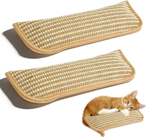 YTSMFL 2 cuscini per gatti, permanenti, giocattolo per gatti con erba gatta e erba gatta auto-occupazione, per gattini, sisal naturale per gattini, gioco e masticare interattivi