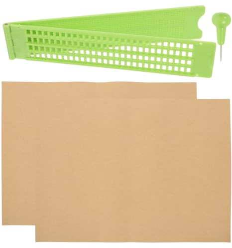 MAGICLULU 27-Row 30-Cell Plastic Braille Writing Board Kit with Stylus and 2 Practice Sheets, Braille Plate for Blind Learning and Writing, Light Green Visual Impairment Aid for Home
