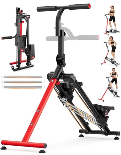 YOLEO Stepper Pliable pour Appartement avec 3 Programmes d'Entraînement | Guidon Réglable et Pédales Larges Antidérapantes, Appareil Cardio avec Écran LCD, 90% Pré-monté, Supporte 300 KG