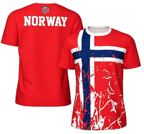 2026 fotboll W-M norsk t-shirt nationella flaggor tryck andas snabbtorkande fotbollströjor sport lediga skjortor fantröja män kvinnor tröja