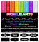 DIGIELE Rotuladores de Tiza Líquida, 8 Llamativos Colores con 32 Etiquetas reusables, Punta Reversibles 3mm, Borrado en Paño Seco o Húmedo, para Superficies no Porosas - NO Tóxico, Inodoro, Borrable