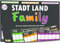 Gesellschaftsspiel - Stadt, Land, Family - Das fairste Familienspiel Aller Zeiten - Fluss Lernspiel für Kinder ab 8 Jahren - Geschenk-Idee - 3X Spieleblöcke - 100% Made in Germany