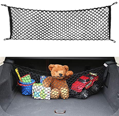 AUTOAC Car Cargo Net for Car Boot Nets Trunk Net Stretchable Car Net Truck Bed Cargo Net Trunk Organizer for Car
