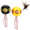 com-four® 2X Vogelabwehr-Ballon - runde Vogelscheuche zum Aufhängen - Ballon mit reflektierenden Augen und Knisterstreifen - Vogelschreck für Stare, Krähen, Dohlen, Tauben (2 Stück - Ballon)