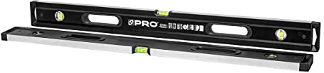 Pro 1000 Endurance Wasserwaage, robust, Schwarz, 3 Kammern (Aluminium, 1000 mm)