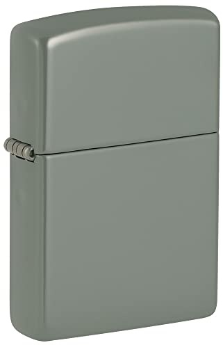 Zippo, Briquet Véritable Briquet Coupe-Vent en métal Durable, Design Moderne et élégant, idéal pour Les aventuriers Rechargeable, Garantie à Vie Couleur : Classic Sage, Classic Sage