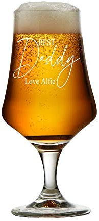 ukgiftstoreonline Personalised Best Daddy Craft Beer Glass Gift for Any Occasion
