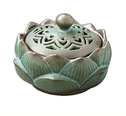 YLWX Pot A Ail Bocaux Fait À La Main Créatif en Forme De Lotus Rétro Boîte Stockage Conservation Bocaux Rangement Cuisine