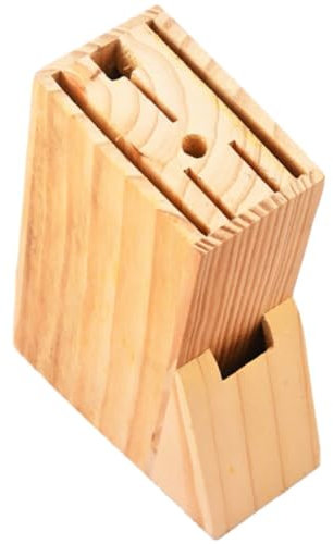 Kichvoe Ceppo Portacoltelli Universale Ceppo Coltelli In Legno Di Grandi Dimensioni Senza Coltelli Ceppo Portacoltelli Da Macellaio Da Banco E Organizer Con Ampi Slot Per Riporre I