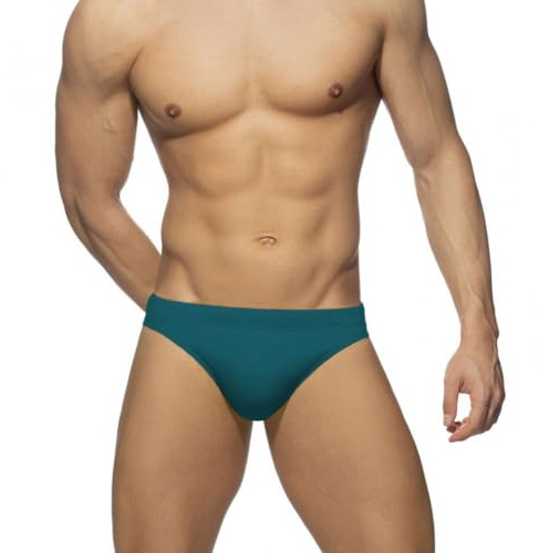 RQPYQF Costume Slip Uomo Mare, Nuoto Swimming Brief Con Coulisse Regolabile, Taglia M - XXL YK2401 (Verde#1)