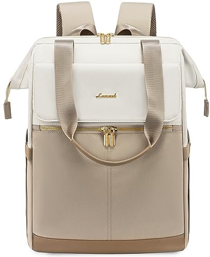 LOVEVOOK Rucksack Damen Groß, Laptop Rucksack mit Laptopfach 17 Zoll, Reiserucksack Damen Wasserdicht, Große Handtasche Backpack Travel, Schultasche Modern, Business Handgepäck für Reise Urlaub Büro