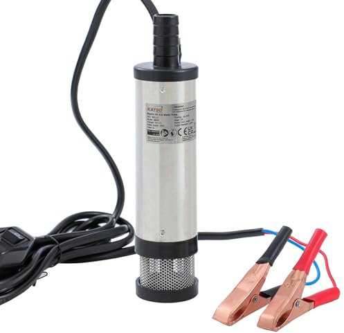 KATSU Tools Pompa diesel DC 12V 38mm Pompa di trasferimento carburante olio acqua sommergibile in acciaio inossidabile per auto camion barca veloce roulotte