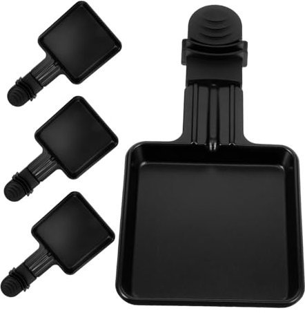 ABOOFAN 4piezas Sartenes Raclette Mini Sartenes Cuadradas Inoxidable Antiadherente Para Derretir Queso y Barbacoa