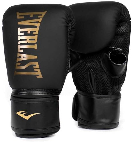 Everlast Cardio Elite Boxhandschuhe (S/M) Gold/Schwarz, für Sandsack, Pratzen & Speed, offener Daumen, Wickelverschluss, doppelte Schaumstoffpolsterung – Original Everlast