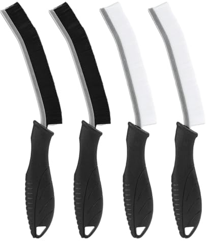 4 Piezas Cepillos Limpieza Hogar, Cepillo para Limpiar Juntas, Cepillo de Cerdas Duras, Cepillos de Limpieza de Grietas con Cerdas Duras, para Hogar, Ducha, Cocina e Inodoro