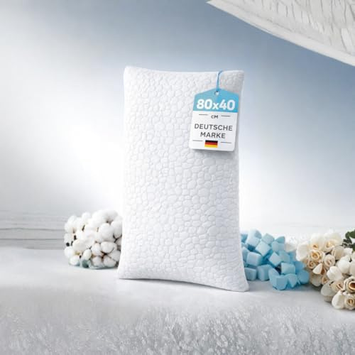 hERZtal Kopfkissen – Orthopädisches Kissen – Seitenschläferkissen Nackenkissen aus Memory Foam – Ergonomisches Nackenstützkissen – Nackenschmerzen – Seitenschläfer Pillow – Schlafkissen